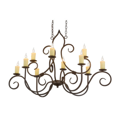 Meyda Tiffany Clifton 10 Light 48" Wide Taper Candle Style Chandelier