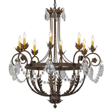 Meyda Tiffany Antonia 8 Light 38" Wide Crystal Candle Style Chandelier