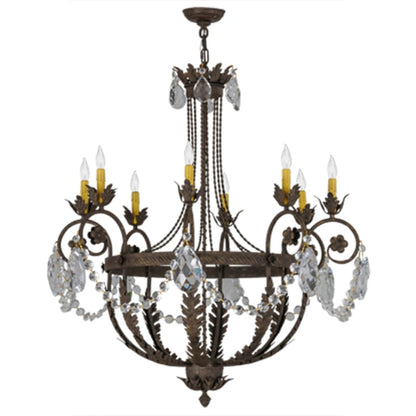 Meyda Tiffany Antonia 8 Light 38" Wide Crystal Candle Style Chandelier