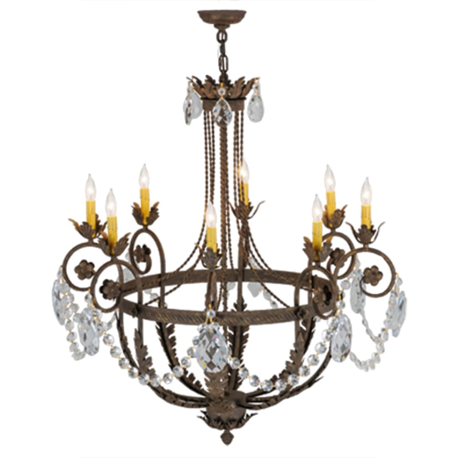 Meyda Tiffany Antonia 8 Light 38" Wide Crystal Candle Style Chandelier