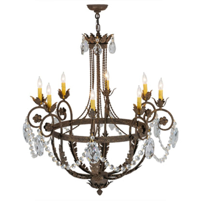 Meyda Tiffany Antonia 8 Light 38" Wide Crystal Candle Style Chandelier