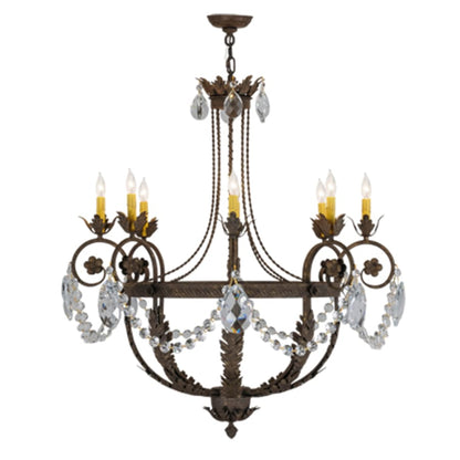 Meyda Tiffany Antonia 8 Light 38" Wide Crystal Candle Style Chandelier