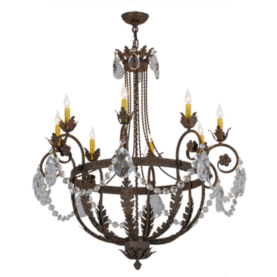 Meyda Tiffany Antonia 8 Light 38" Wide Crystal Candle Style Chandelier