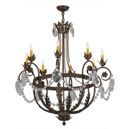 Meyda Tiffany Antonia 8 Light 38" Wide Crystal Candle Style Chandelier