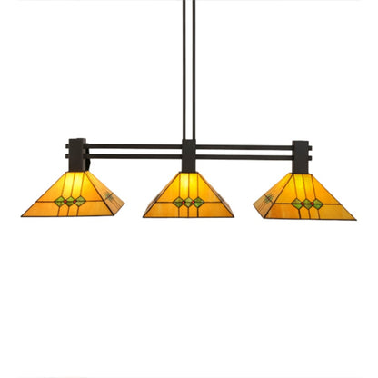 Meyda Tiffany Martini 3 Light 47" Wide Linear Pendant