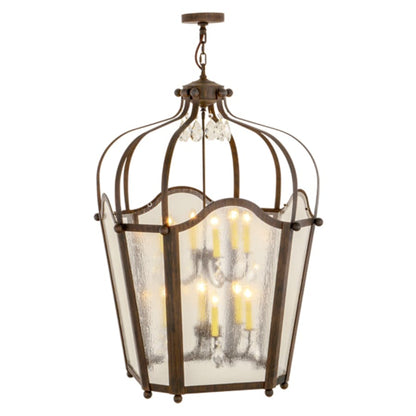 Meyda Tiffany Citadel 12 Light 35" Wide Taper Candle Pendant