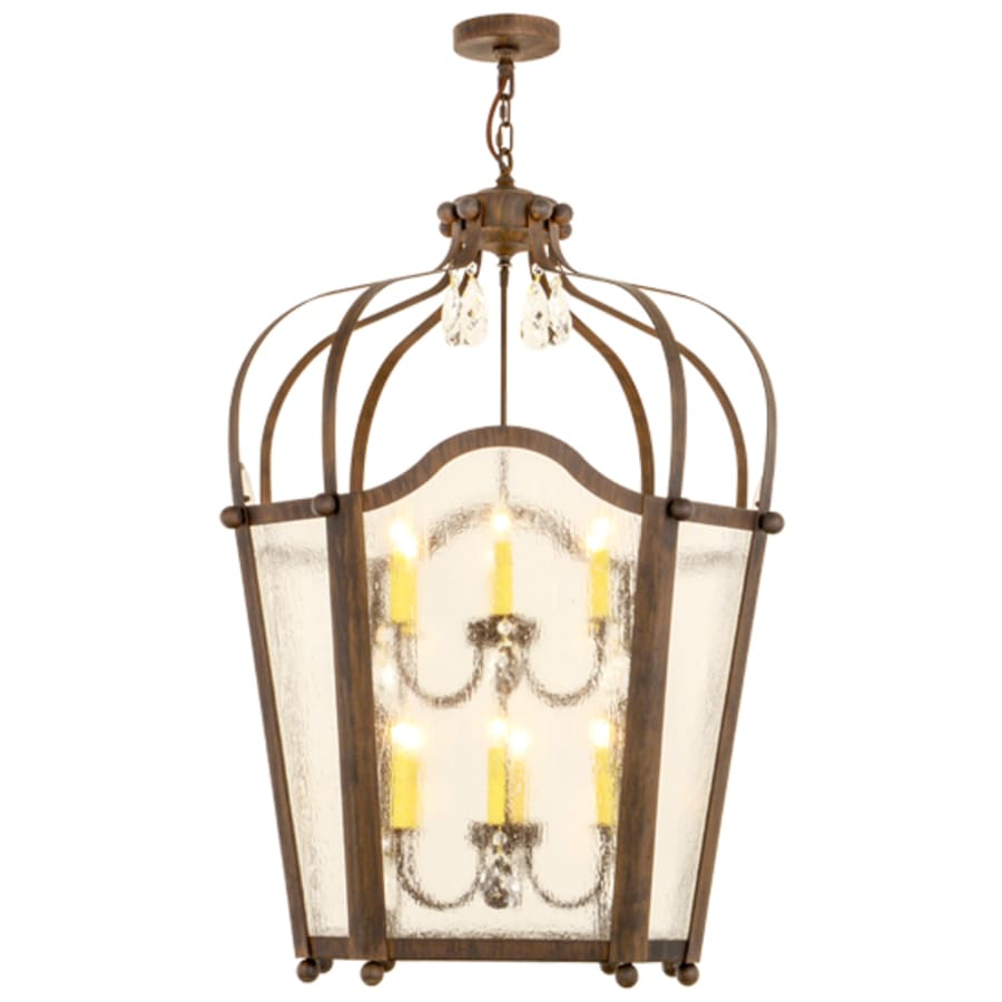 Meyda Tiffany Citadel 12 Light 35" Wide Taper Candle Pendant