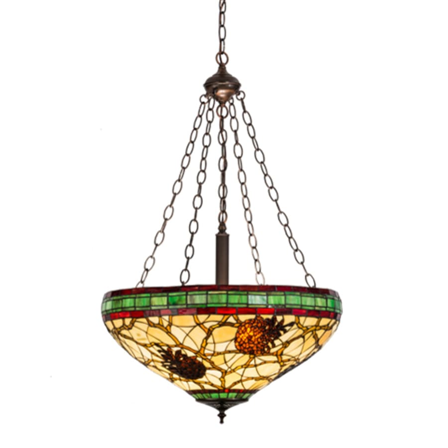 Meyda Tiffany Pinecone 4 Light 22" Wide Pendant