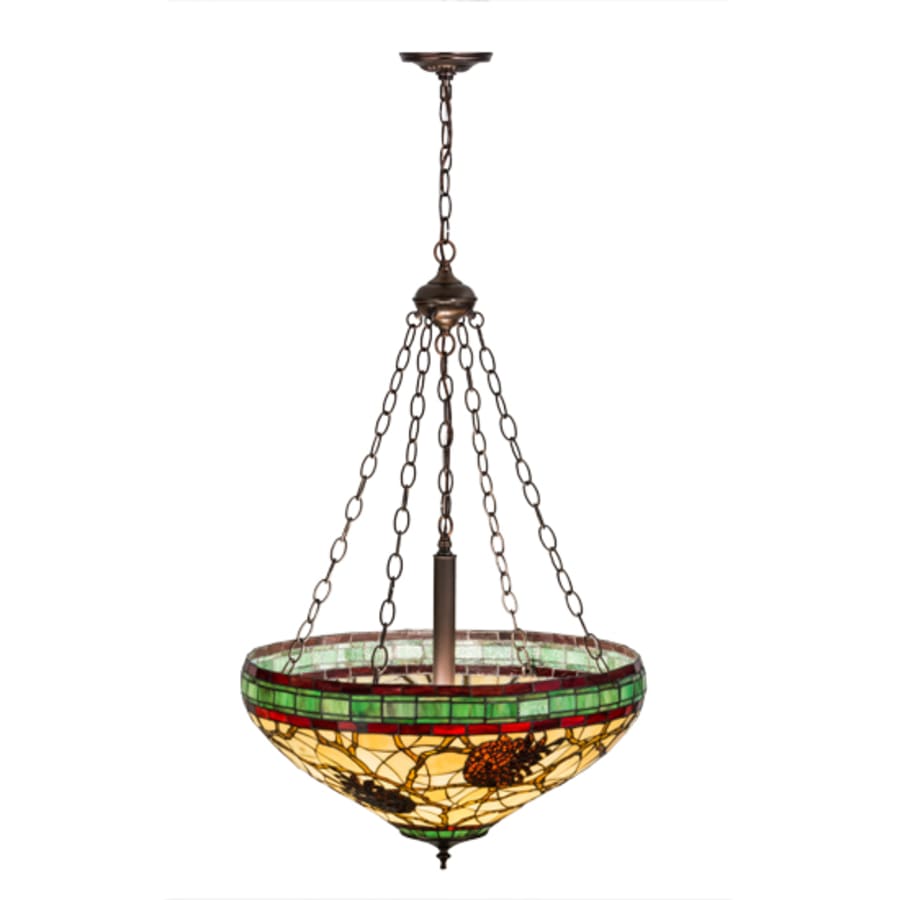 Meyda Tiffany Pinecone 4 Light 22" Wide Pendant