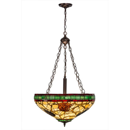 Meyda Tiffany Pinecone 4 Light 22" Wide Pendant