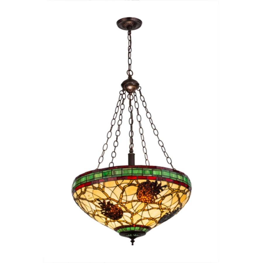 Meyda Tiffany Pinecone 4 Light 22" Wide Pendant