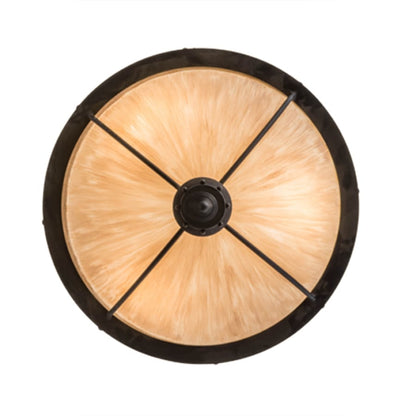 Meyda Tiffany Freya 3 Light 24" Wide Semi-Flush Bowl Ceiling Fixture - Costello Black Finish