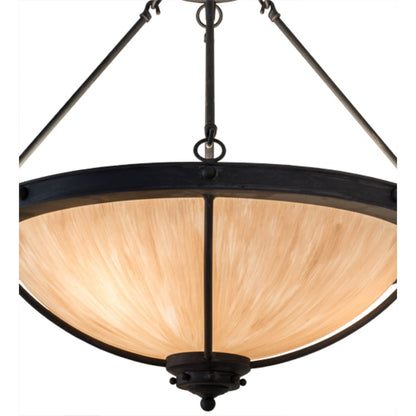 Meyda Tiffany Freya 3 Light 24" Wide Semi-Flush Bowl Ceiling Fixture - Costello Black Finish