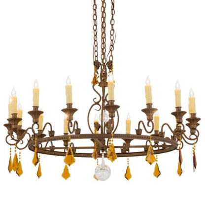 Meyda Tiffany Peak 16 Light 48" Wide Taper Candle Style Chandelier