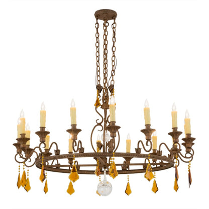 Meyda Tiffany Peak 16 Light 48" Wide Taper Candle Style Chandelier
