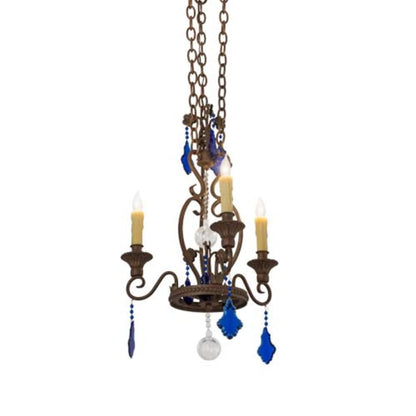 Meyda Tiffany Peak 3 Light 18" Wide Taper Candle Multi Light Pendant