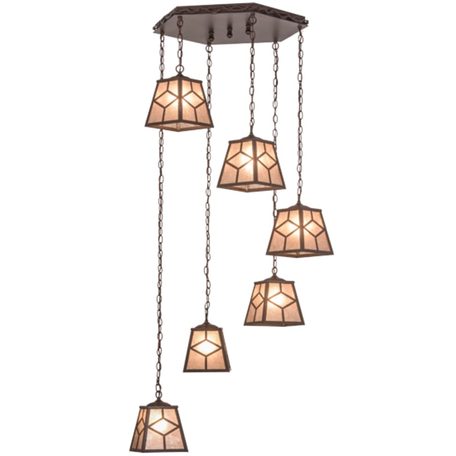 Meyda Tiffany Craftsman 6 Light 32" Wide Multi Light Pendant