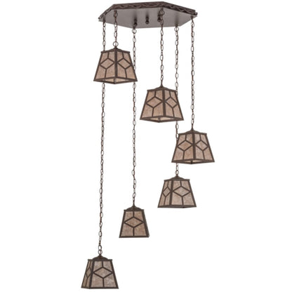 Meyda Tiffany Craftsman 6 Light 32" Wide Multi Light Pendant
