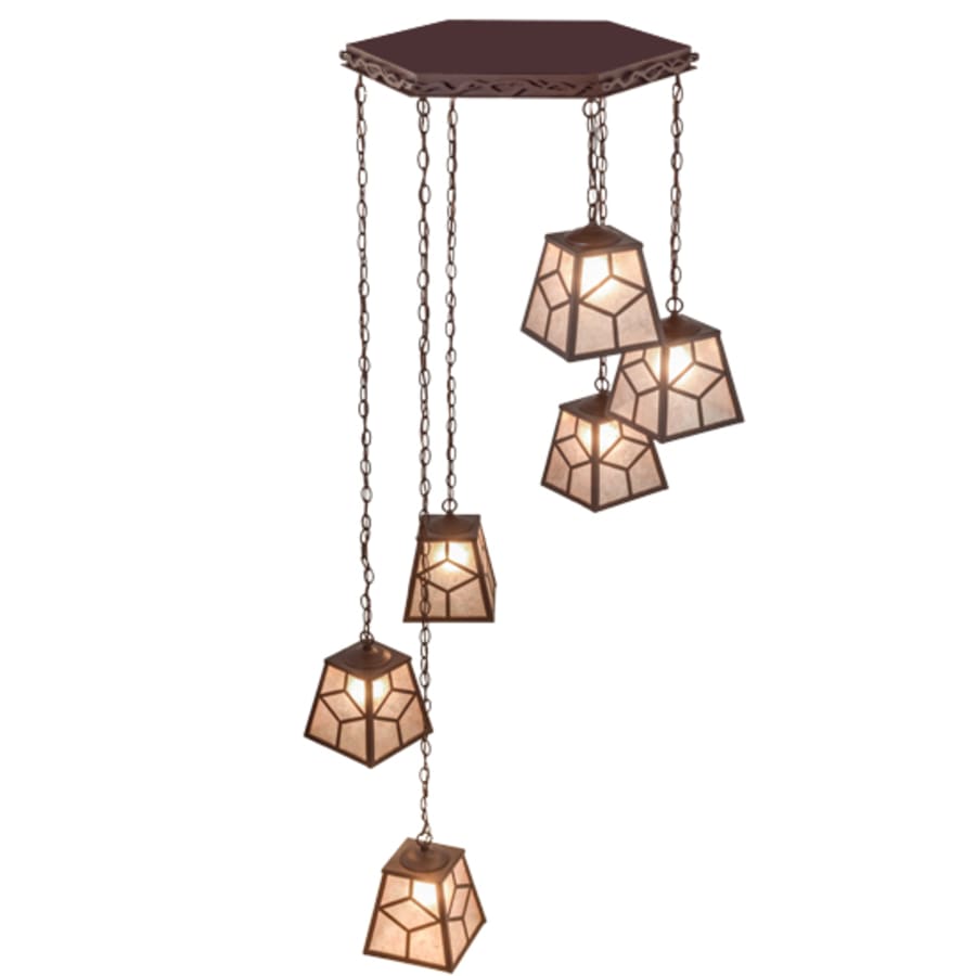 Meyda Tiffany Craftsman 6 Light 32" Wide Multi Light Pendant