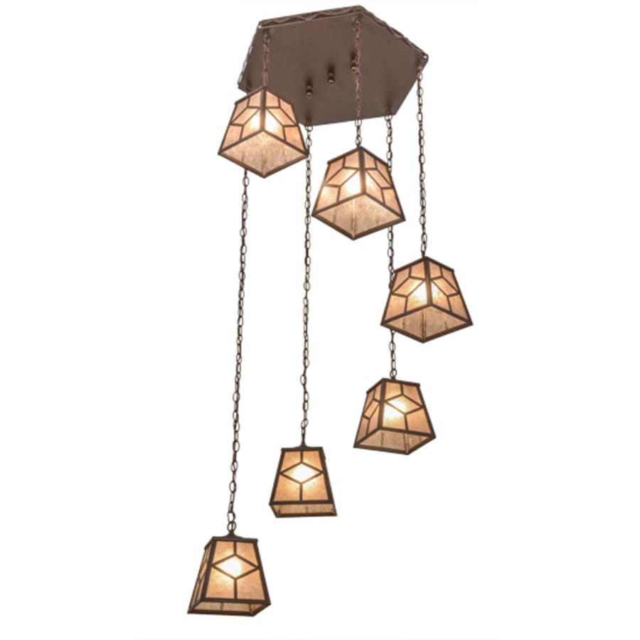 Meyda Tiffany Craftsman 6 Light 32" Wide Multi Light Pendant