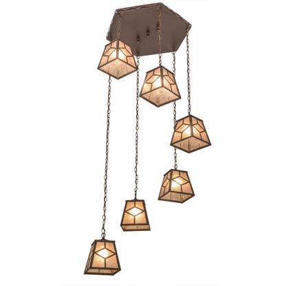 Meyda Tiffany Craftsman 6 Light 32" Wide Multi Light Pendant