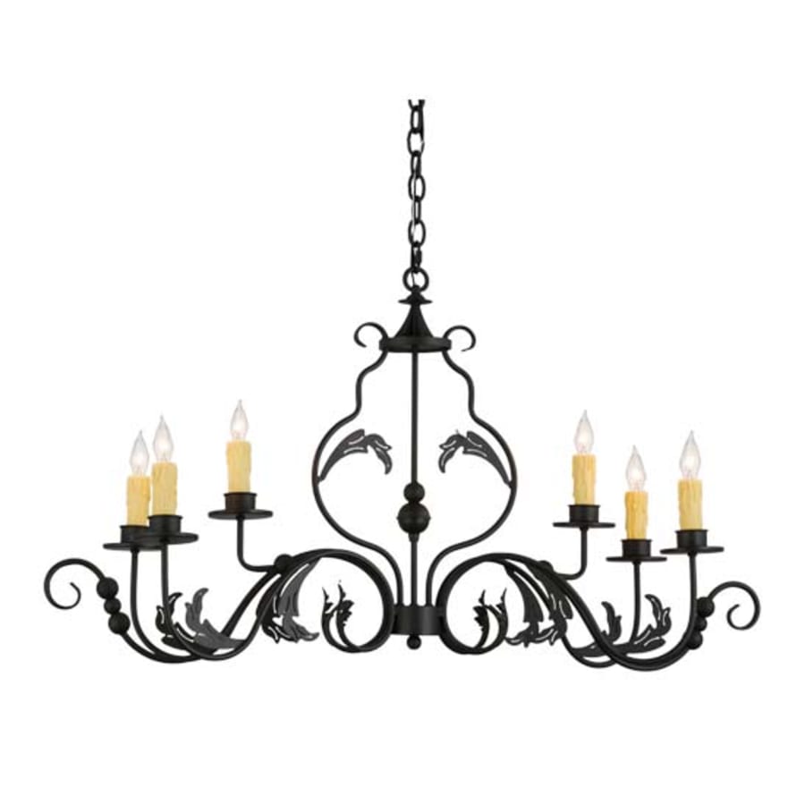 Meyda Tiffany Augusta 6 Light 42" Wide Taper Candle Style Chandelier