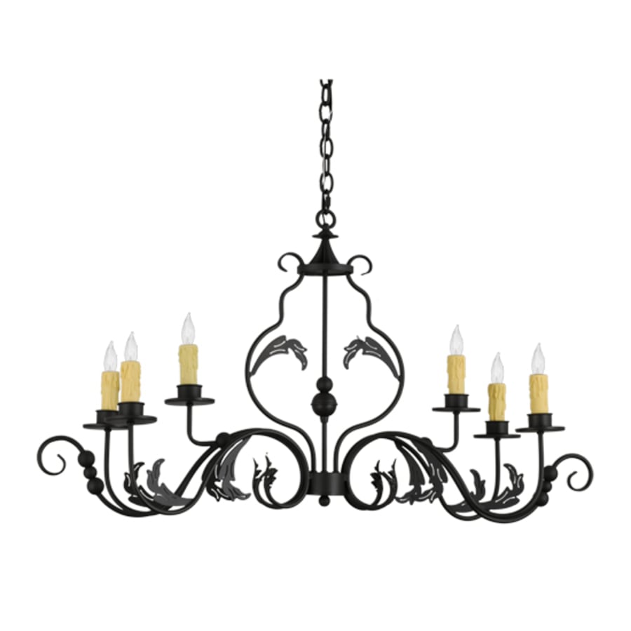 Meyda Tiffany Augusta 6 Light 42" Wide Taper Candle Style Chandelier