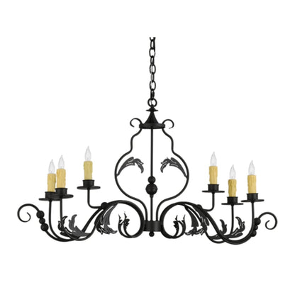 Meyda Tiffany Augusta 6 Light 42" Wide Taper Candle Style Chandelier