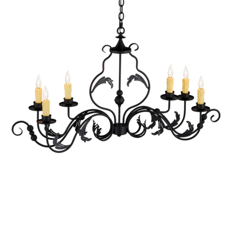 Meyda Tiffany Augusta 6 Light 42" Wide Taper Candle Style Chandelier