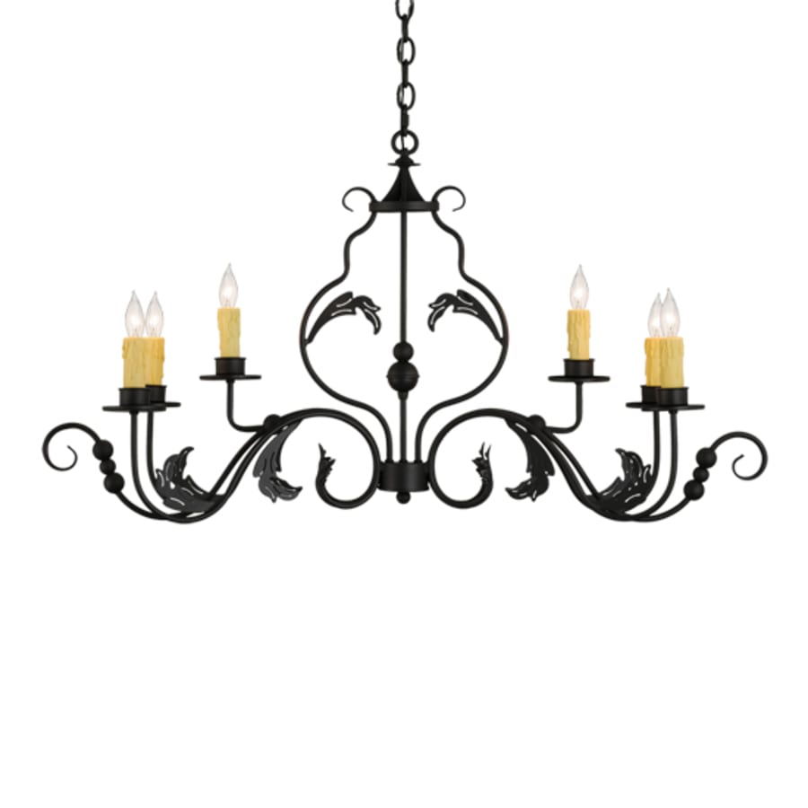 Meyda Tiffany Augusta 6 Light 42" Wide Taper Candle Style Chandelier
