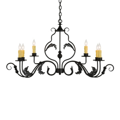 Meyda Tiffany Augusta 6 Light 42" Wide Taper Candle Style Chandelier
