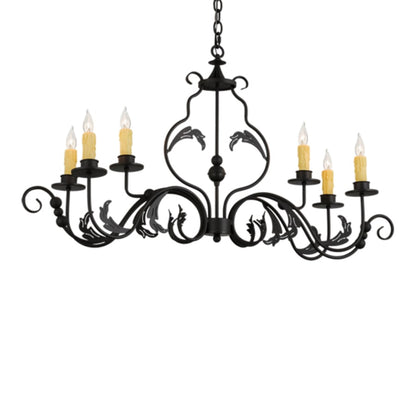 Meyda Tiffany Augusta 6 Light 42" Wide Taper Candle Style Chandelier