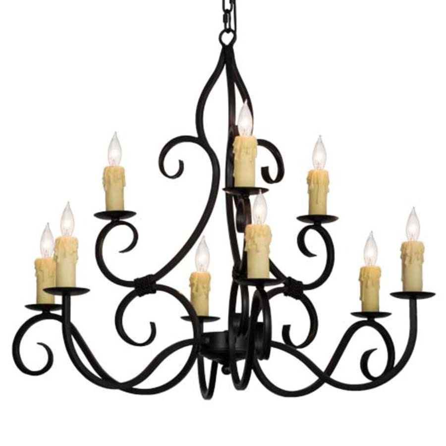 Meyda Tiffany Clayton 9 Light 36" Wide Taper Candle Style Chandelier
