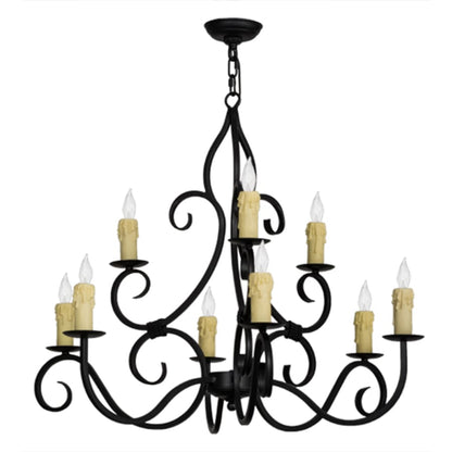 Meyda Tiffany Clayton 9 Light 36" Wide Taper Candle Style Chandelier