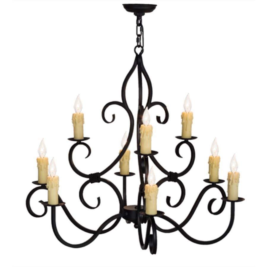 Meyda Tiffany Clayton 9 Light 36" Wide Taper Candle Style Chandelier