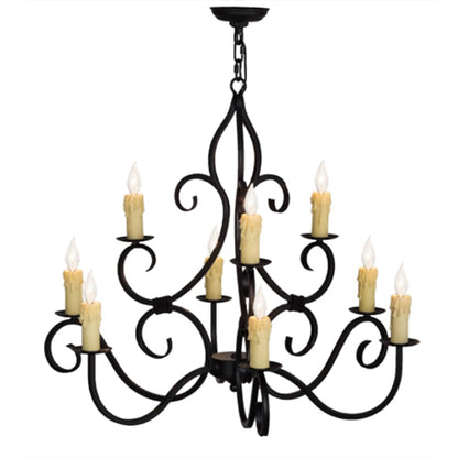 Meyda Tiffany Clayton 9 Light 36" Wide Taper Candle Style Chandelier