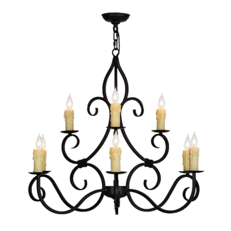 Meyda Tiffany Clayton 9 Light 36" Wide Taper Candle Style Chandelier
