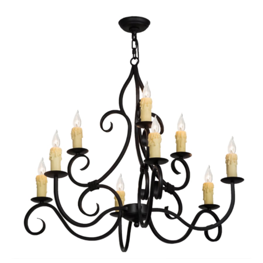 Meyda Tiffany Clayton 9 Light 36" Wide Taper Candle Style Chandelier