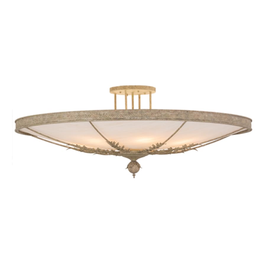 Meyda Tiffany Hoja 8 Light 60" Wide Semi-Flush Bowl Ceiling Fixture
