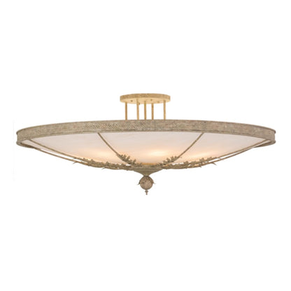 Meyda Tiffany Hoja 8 Light 60" Wide Semi-Flush Bowl Ceiling Fixture