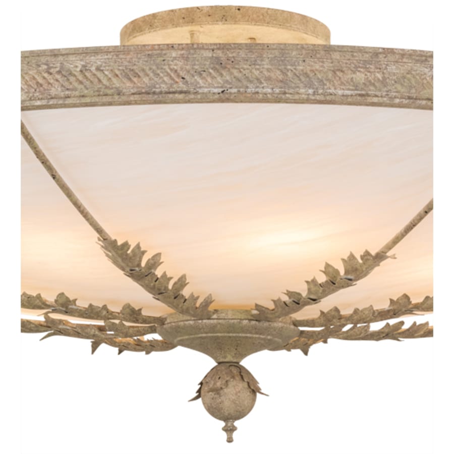 Meyda Tiffany Hoja 8 Light 60" Wide Semi-Flush Bowl Ceiling Fixture