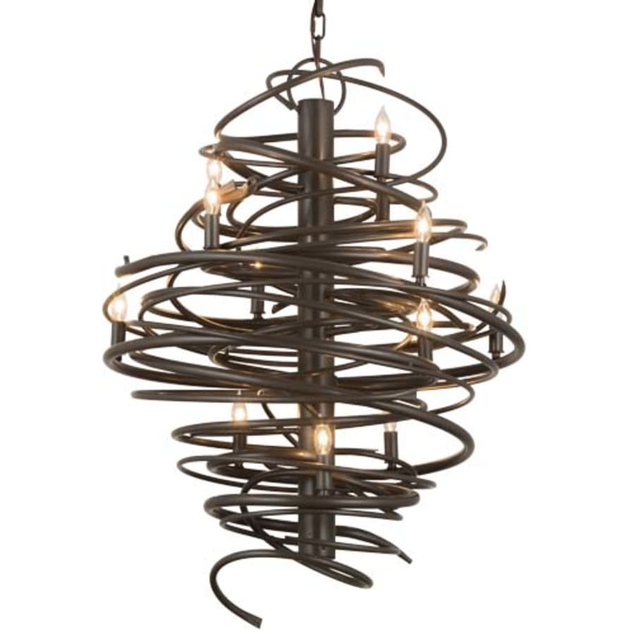 Meyda Tiffany Cyclone 12 Light 28" Wide Candle Style Chandelier