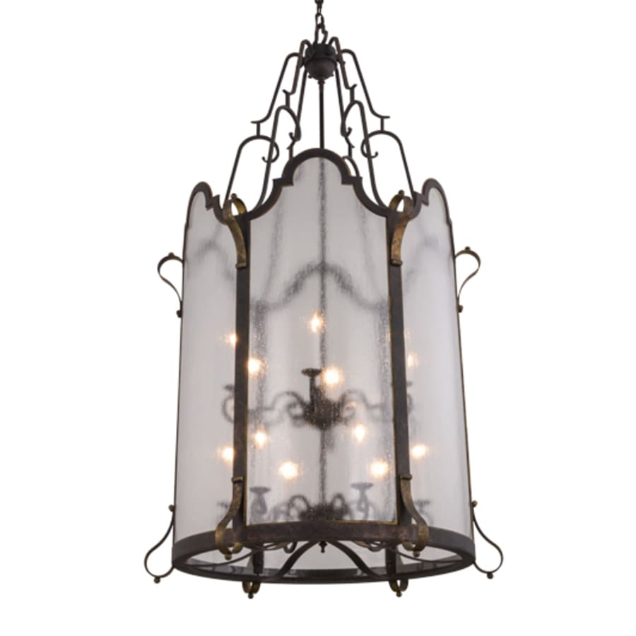Meyda Tiffany Dubrek 12 Light 33" Wide Taper Candle Pendant