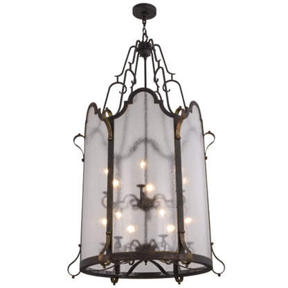 Meyda Tiffany Dubrek 12 Light 33" Wide Taper Candle Pendant