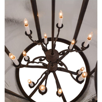 Meyda Tiffany Dubrek 12 Light 33" Wide Taper Candle Pendant