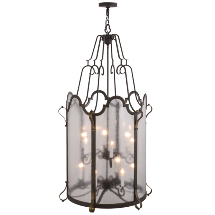 Meyda Tiffany Dubrek 12 Light 33" Wide Taper Candle Pendant