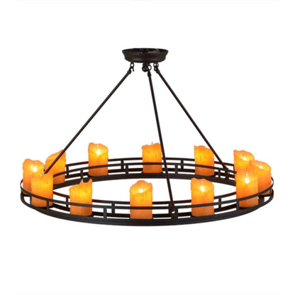 Meyda Tiffany Barbury 12 Light 36" Wide Pillar Candle Style Chandelier