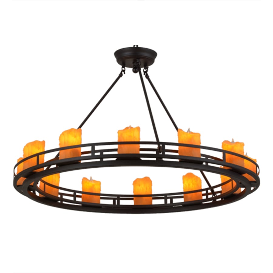 Meyda Tiffany Barbury 12 Light 36" Wide Pillar Candle Style Chandelier