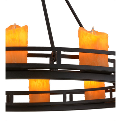 Meyda Tiffany Barbury 12 Light 36" Wide Pillar Candle Style Chandelier