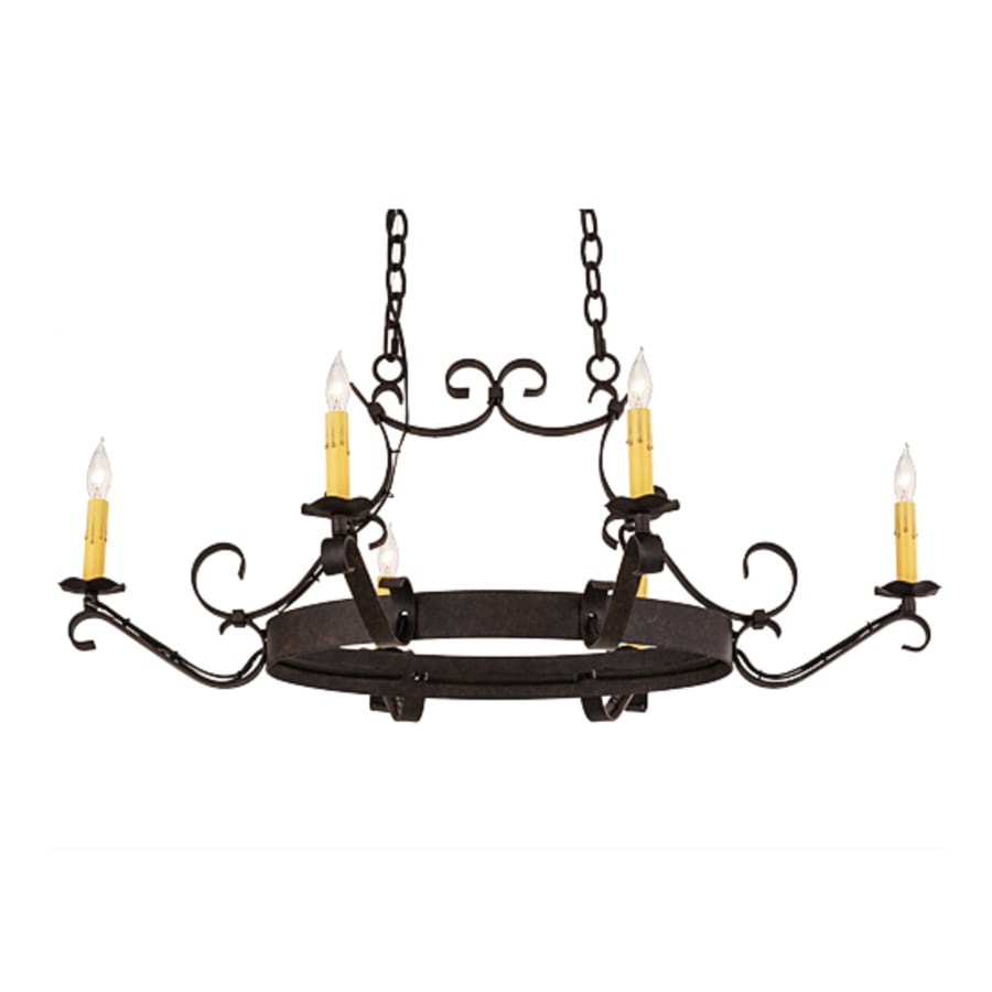 Meyda Tiffany Hand forged 6 Light 29" Wide Taper Candle Style Chandelier
